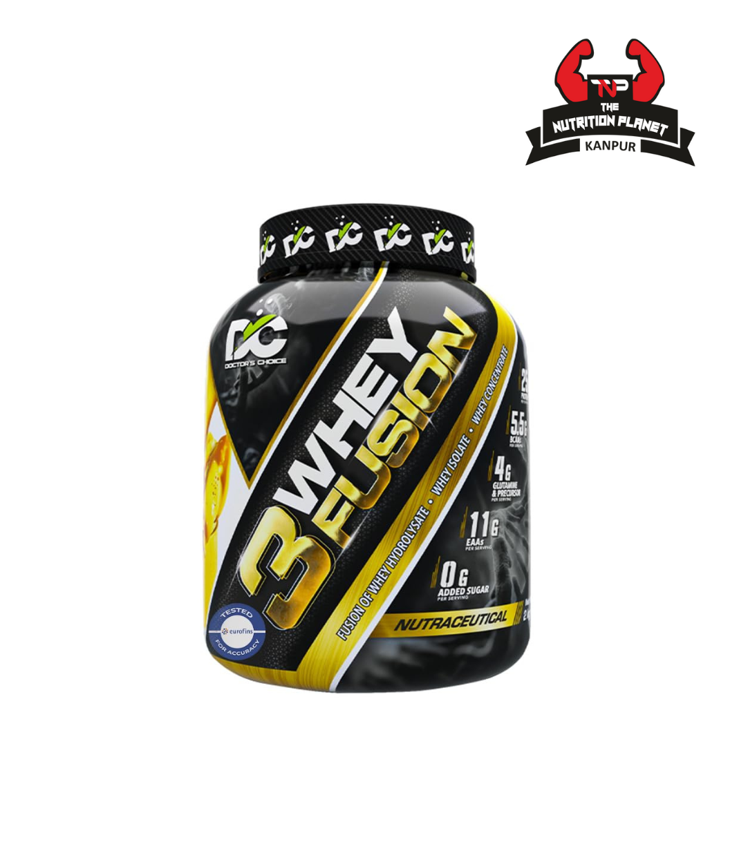 DC DOCTORS CHOICE Whey Protein 3Whey Fusion | 2Kg l Pure Whey Isolate as primary source l Hydrolysate Protein l Fast Recovery
